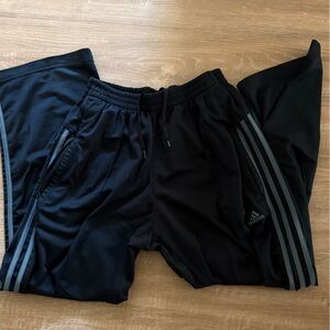 Adidas Black Joggers with Gray Accents